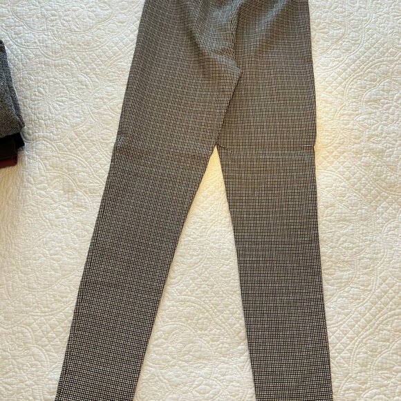 Dynamite Stretch Gingham Plaid Legging Pants with Side Zipper - Picture 6 of 8